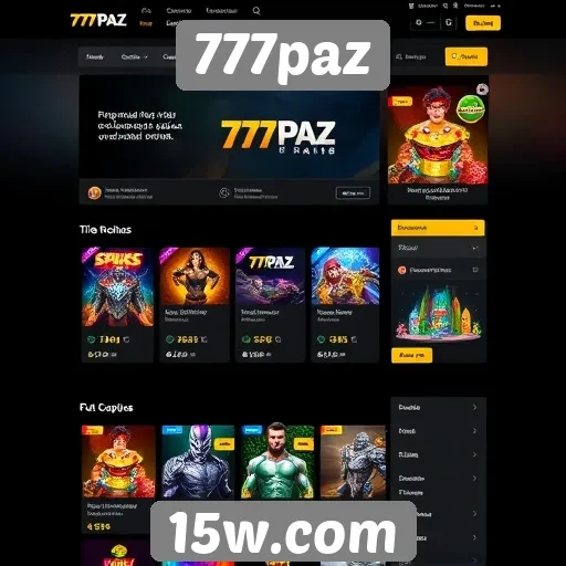 Interface do usuário do site 777paz é amigável